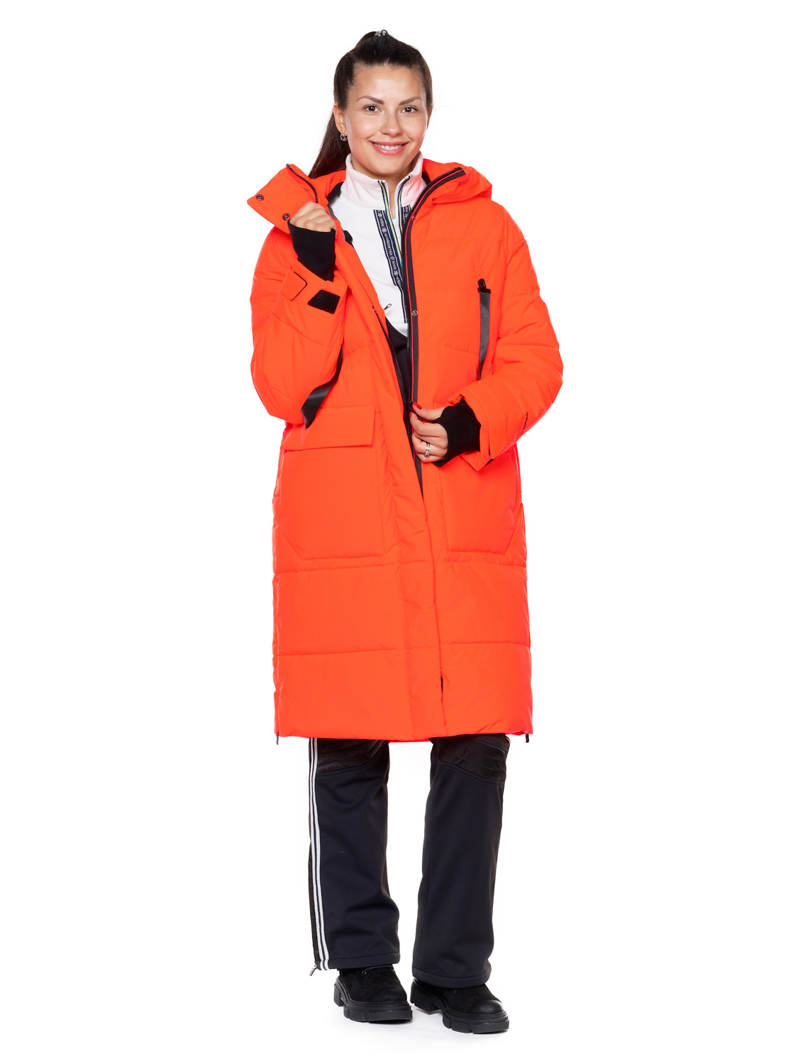 Пальто B-8872 Оранжевый